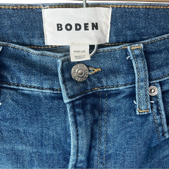 Boden Women’s High Rise Wide Leg Relaxed Blue Stretch Denim Jeans 29 Petite - Picture 7 of 11